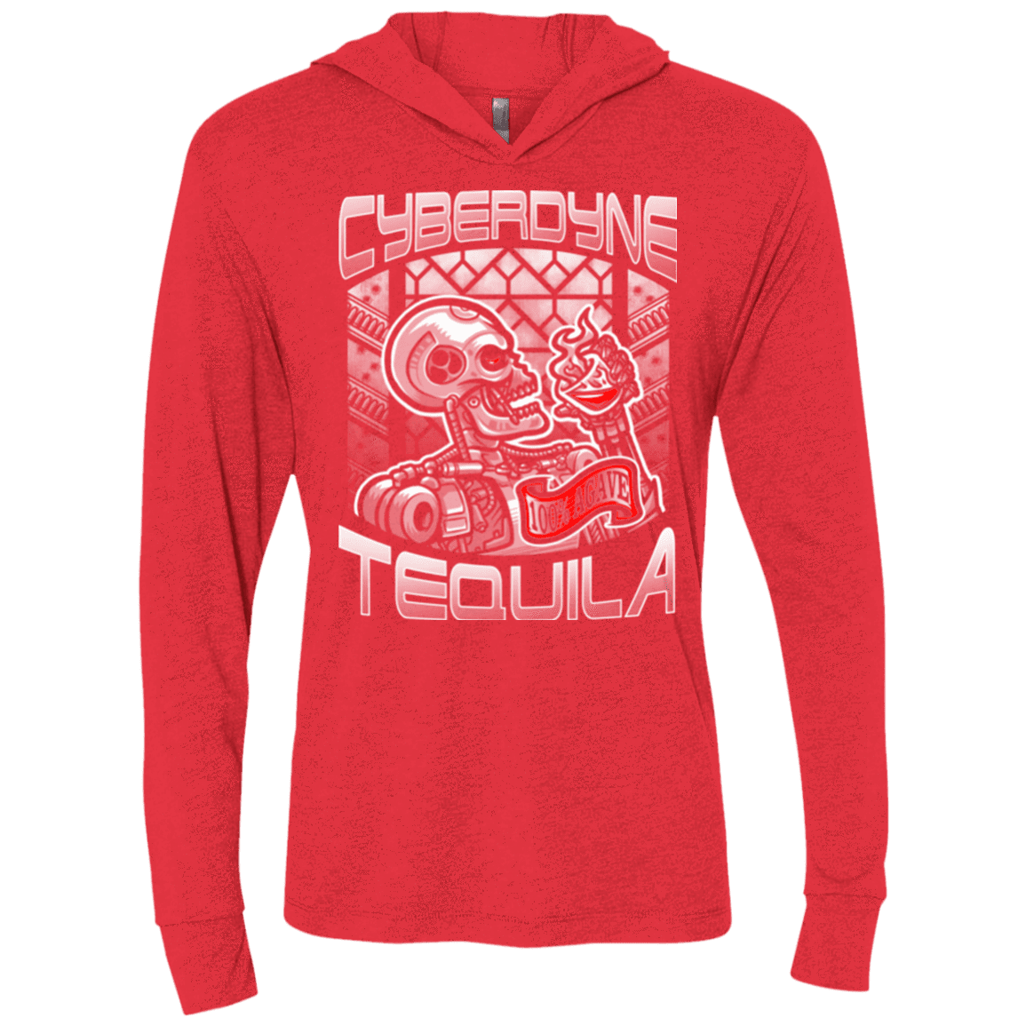 T-Shirts Vintage Red / X-Small Cyberdyne Whiskey Triblend Long Sleeve Hoodie Tee