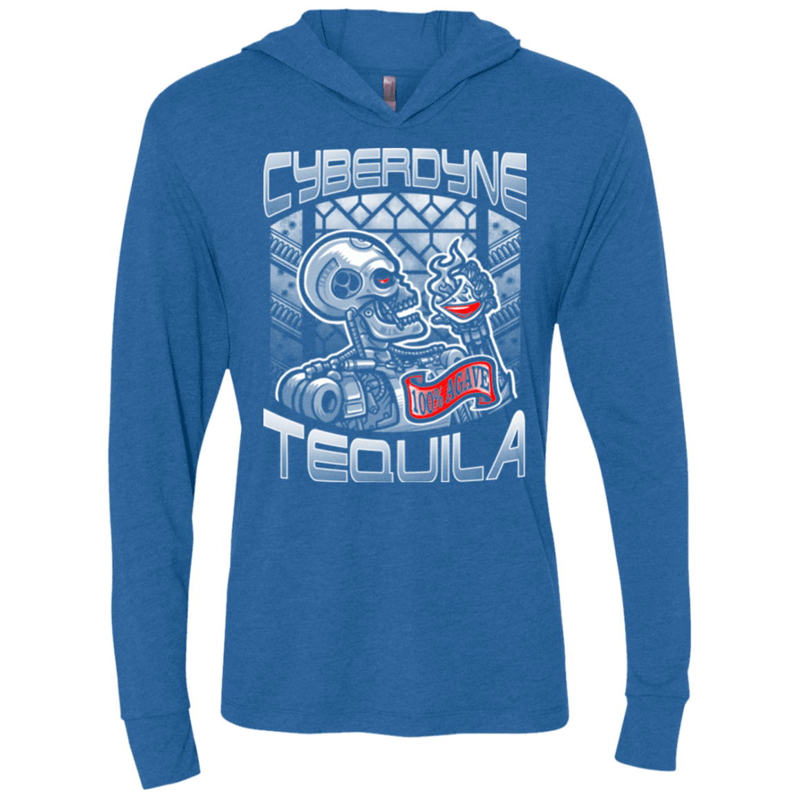 T-Shirts Vintage Royal / X-Small Cyberdyne Whiskey Triblend Long Sleeve Hoodie Tee