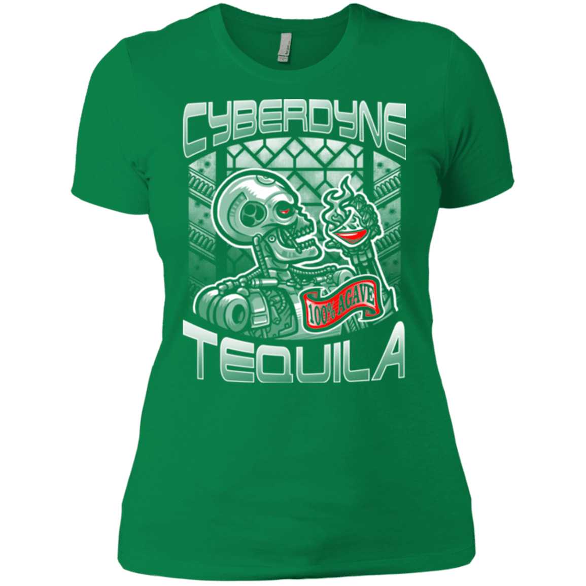 T-Shirts Kelly Green / X-Small Cyberdyne Whiskey Women's Premium T-Shirt