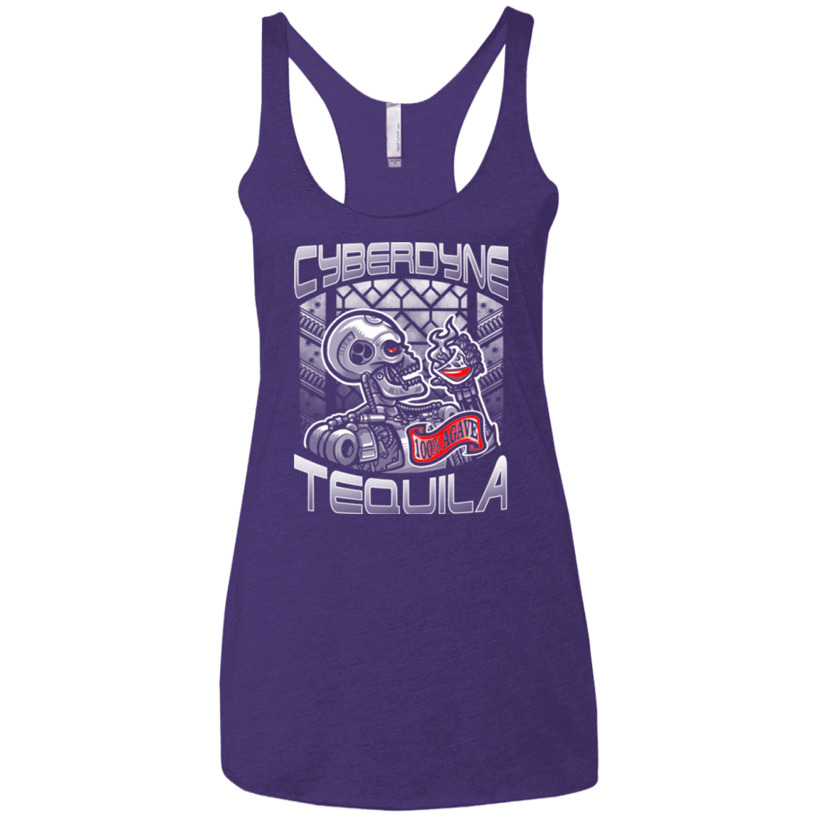 T-Shirts Purple / X-Small Cyberdyne Whiskey Women's Triblend Racerback Tank