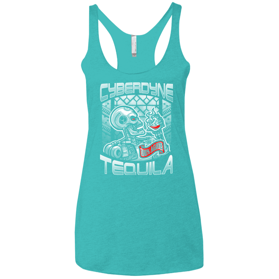 T-Shirts Tahiti Blue / X-Small Cyberdyne Whiskey Women's Triblend Racerback Tank