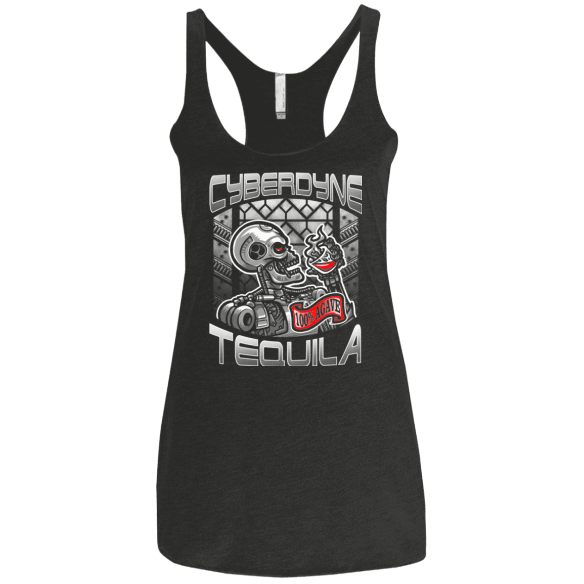 T-Shirts Vintage Black / X-Small Cyberdyne Whiskey Women's Triblend Racerback Tank