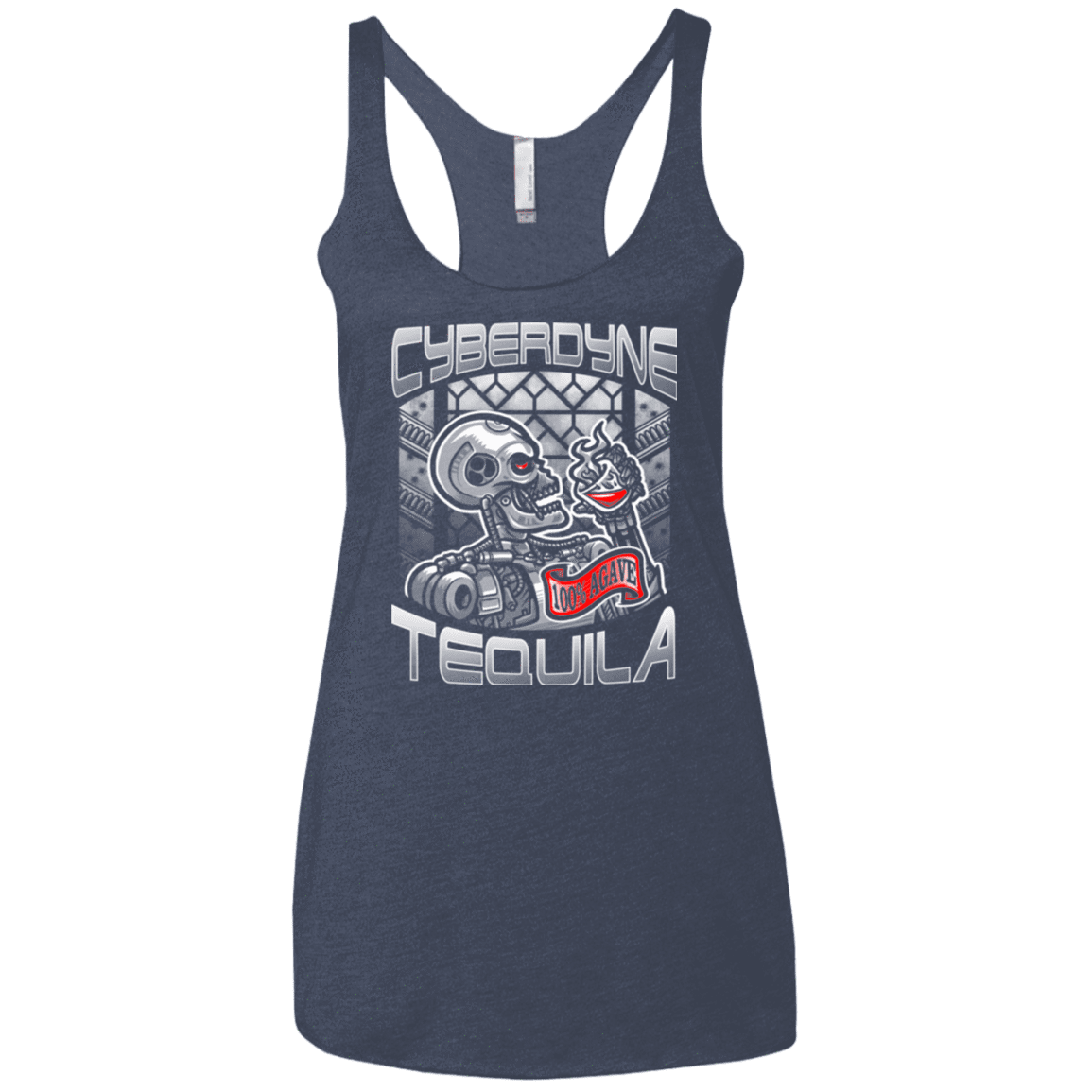 T-Shirts Vintage Navy / X-Small Cyberdyne Whiskey Women's Triblend Racerback Tank