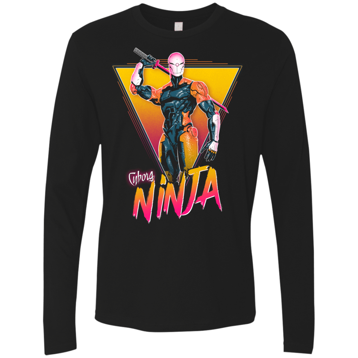 T-Shirts Black / Small Cyborg Ninja Men's Premium Long Sleeve