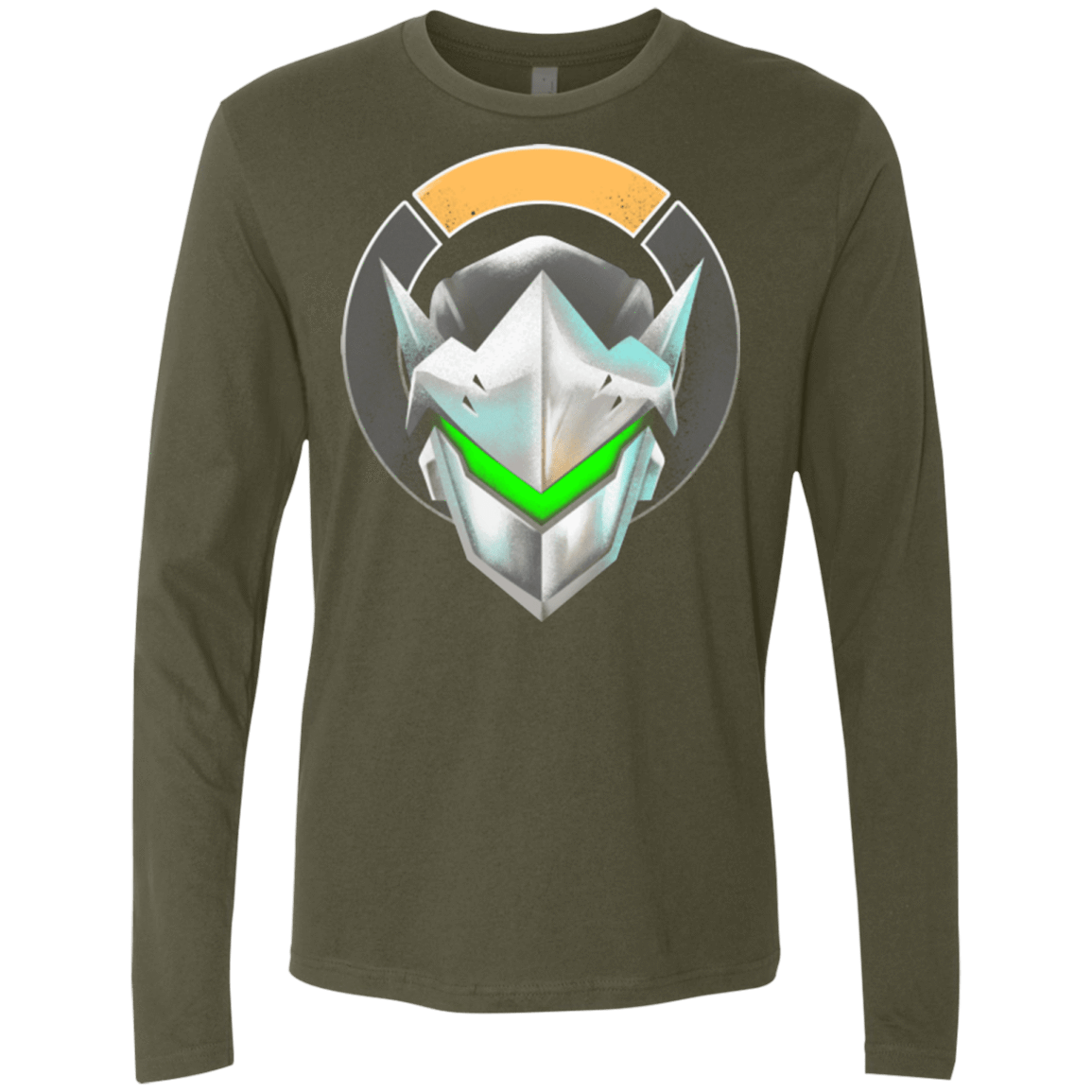 T-Shirts Military Green / Small Cyborg Ninja Men's Premium Long Sleeve