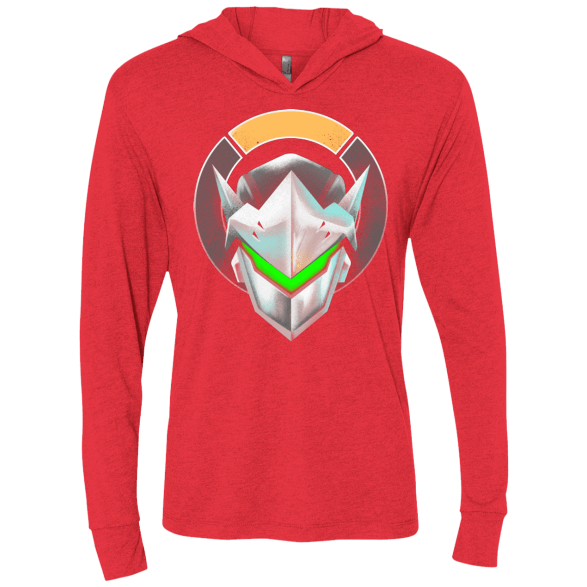 T-Shirts Vintage Red / X-Small Cyborg Ninja Triblend Long Sleeve Hoodie Tee