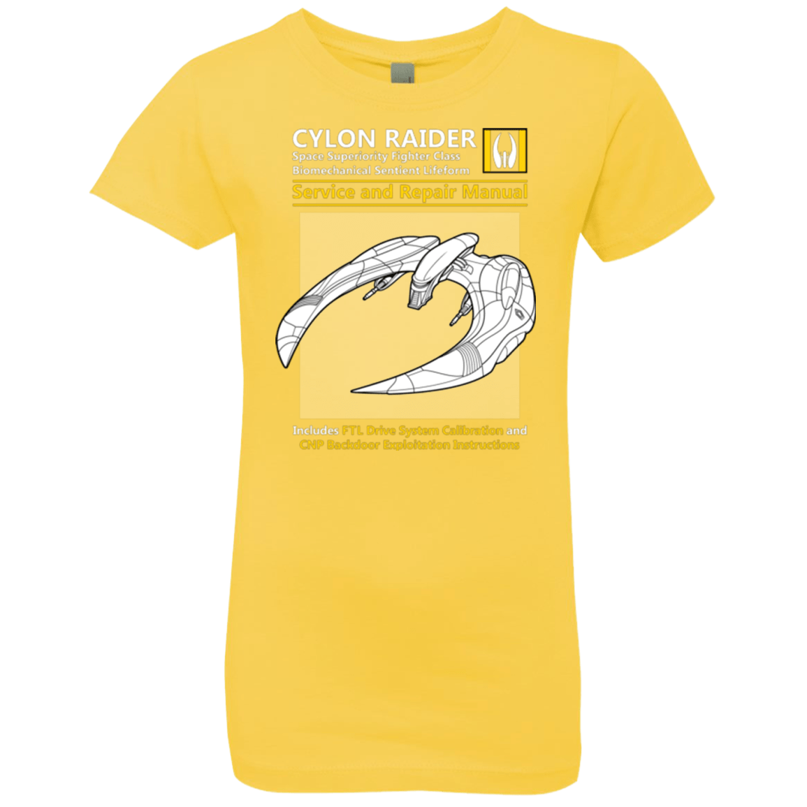 T-Shirts Vibrant Yellow / YXS CYLON RAIDER SERVICE & REPAIR MANUAL Girls Premium T-Shirt