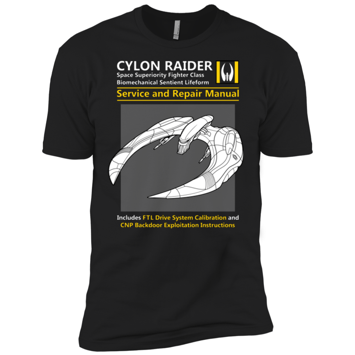 T-Shirts Black / X-Small CYLON RAIDER SERVICE & REPAIR MANUAL Men's Premium T-Shirt