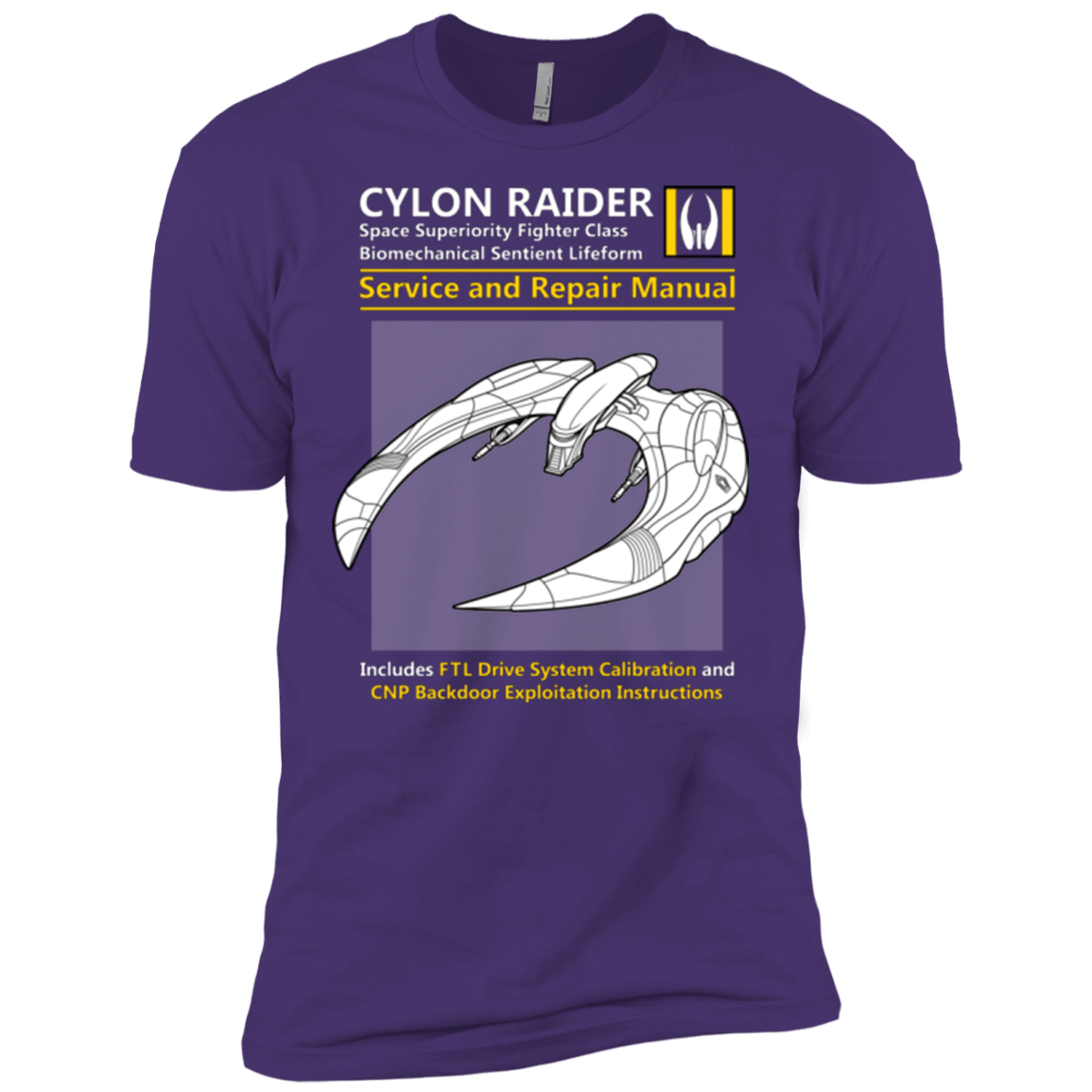 T-Shirts Purple / X-Small CYLON RAIDER SERVICE & REPAIR MANUAL Men's Premium T-Shirt