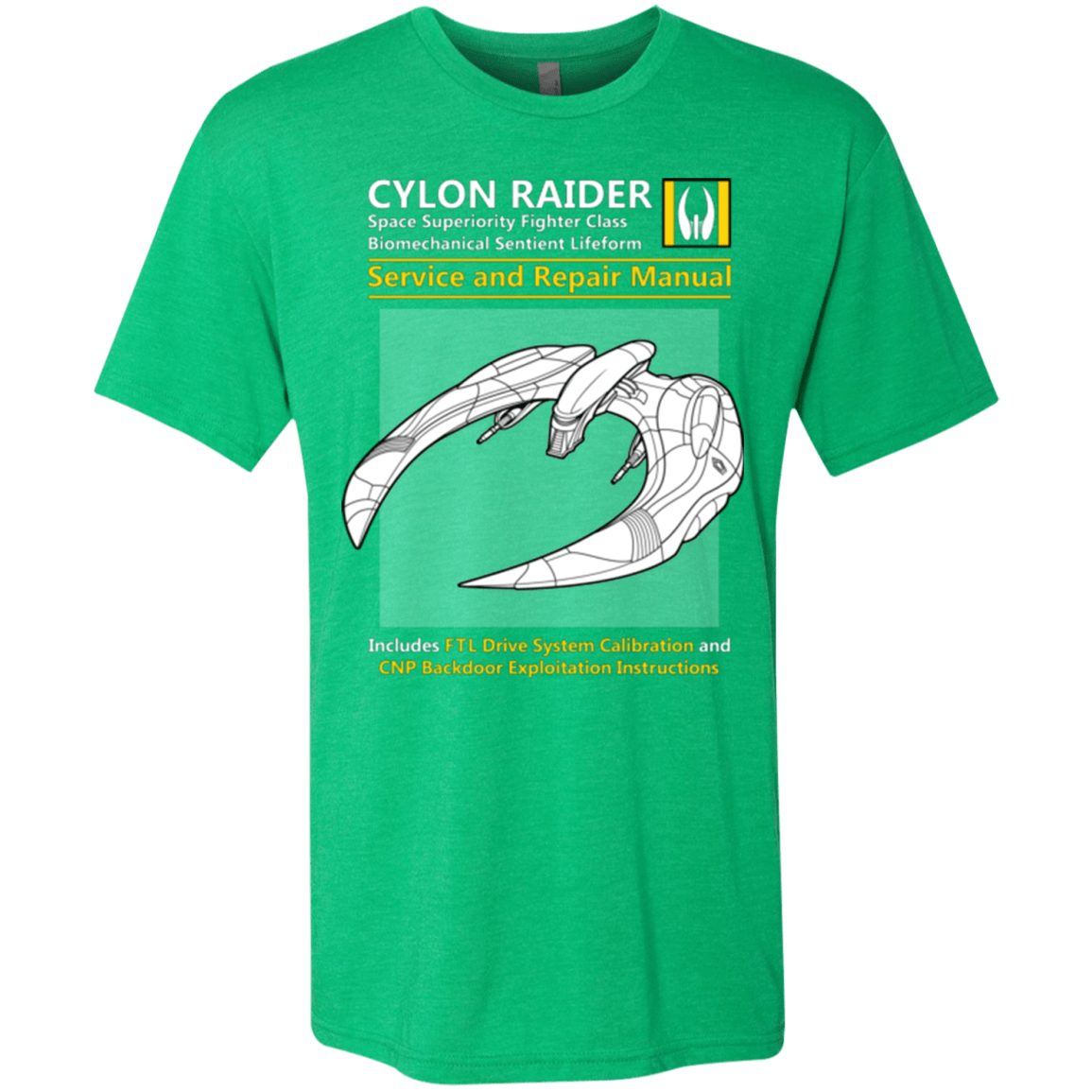 T-Shirts Envy / Small CYLON RAIDER SERVICE & REPAIR MANUAL Men's Triblend T-Shirt
