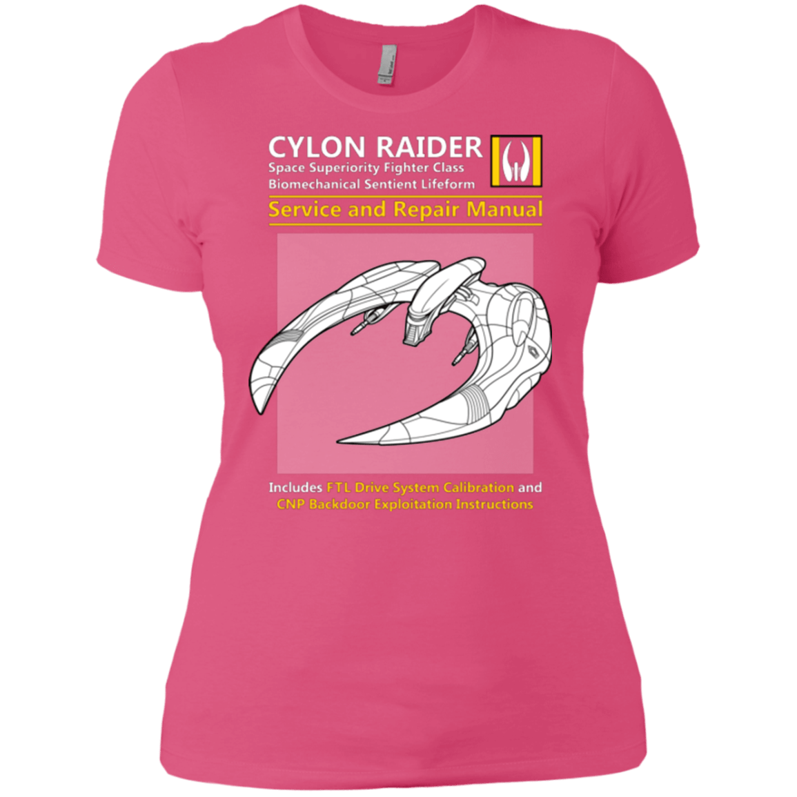 T-Shirts Hot Pink / X-Small CYLON RAIDER SERVICE & REPAIR MANUAL Women's Premium T-Shirt