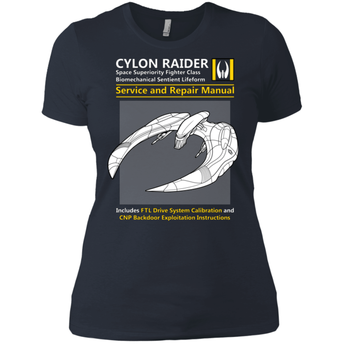 T-Shirts Indigo / X-Small CYLON RAIDER SERVICE & REPAIR MANUAL Women's Premium T-Shirt