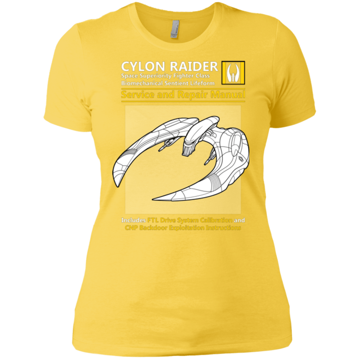 T-Shirts Vibrant Yellow / X-Small CYLON RAIDER SERVICE & REPAIR MANUAL Women's Premium T-Shirt