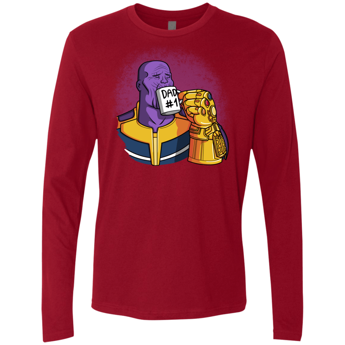 T-Shirts Cardinal / S Dad 1 Men's Premium Long Sleeve