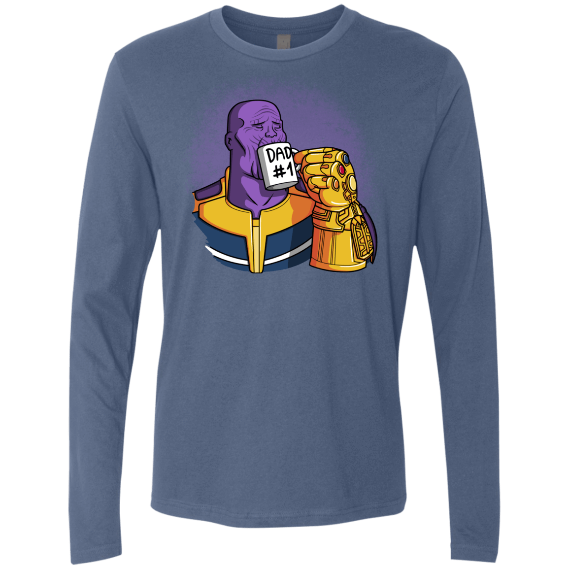 T-Shirts Indigo / S Dad 1 Men's Premium Long Sleeve