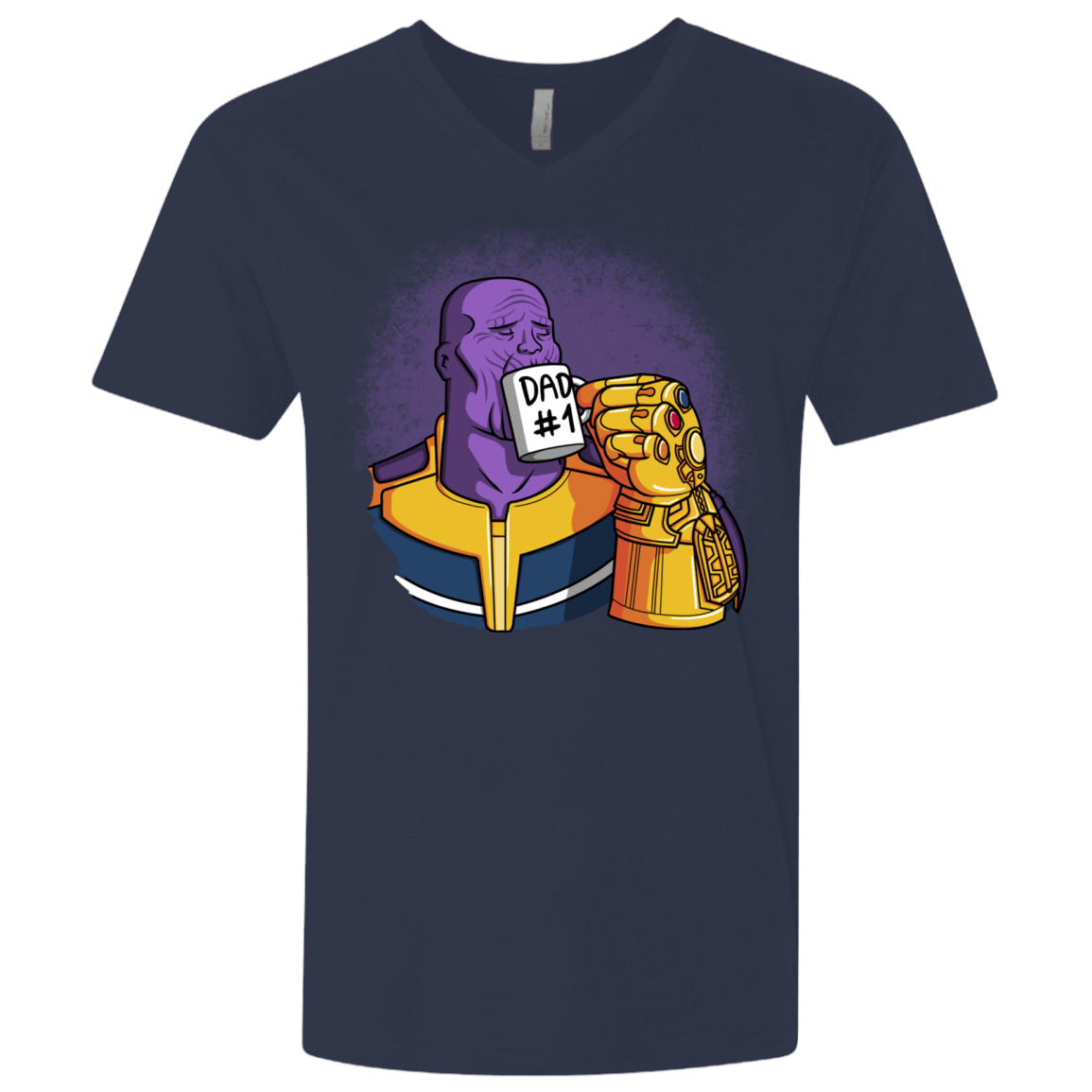 T-Shirts Midnight Navy / X-Small Dad 1 Men's Premium V-Neck