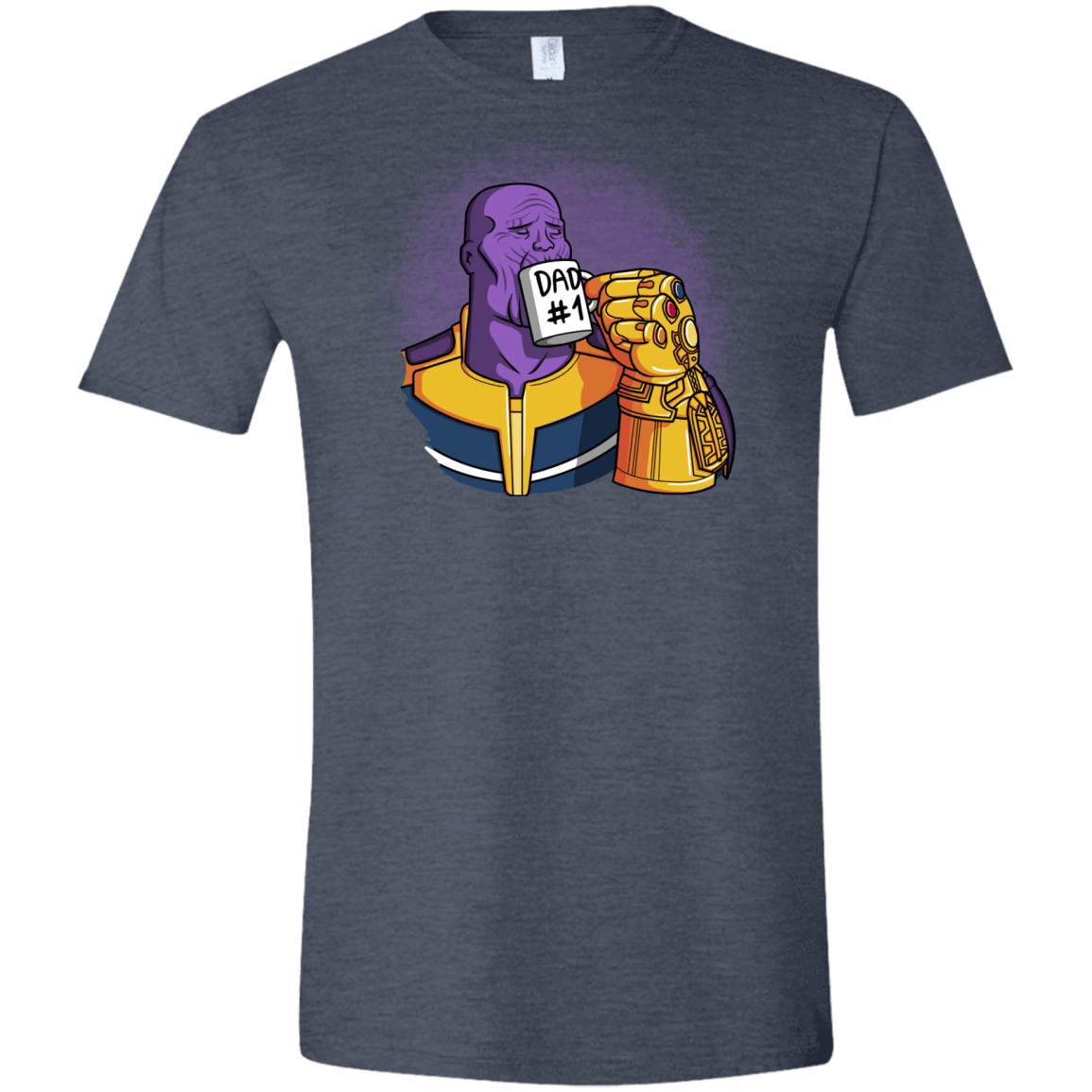 T-Shirts Heather Navy / S Dad 1 Men's Semi-Fitted Softstyle