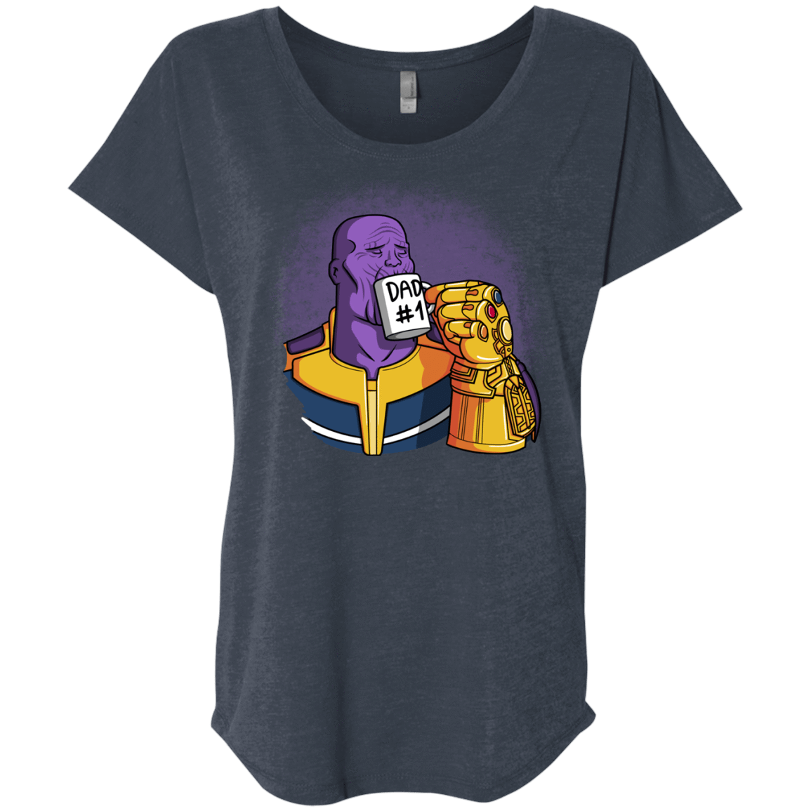 T-Shirts Vintage Navy / X-Small Dad 1 Triblend Dolman Sleeve