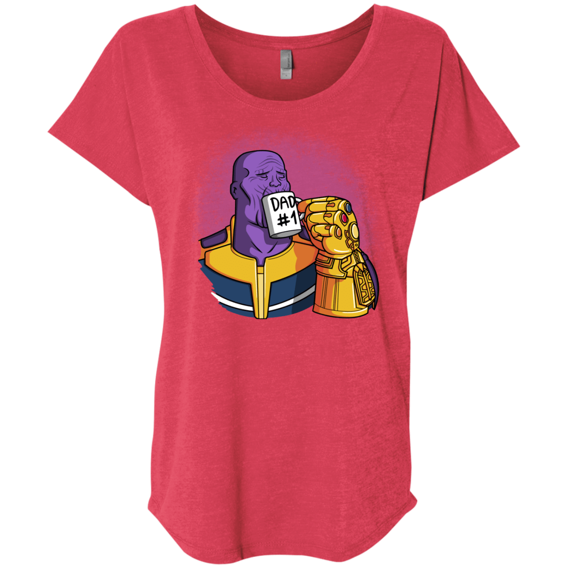 T-Shirts Vintage Red / X-Small Dad 1 Triblend Dolman Sleeve