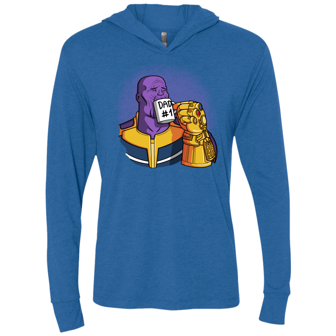 T-Shirts Vintage Royal / X-Small Dad 1 Triblend Long Sleeve Hoodie Tee