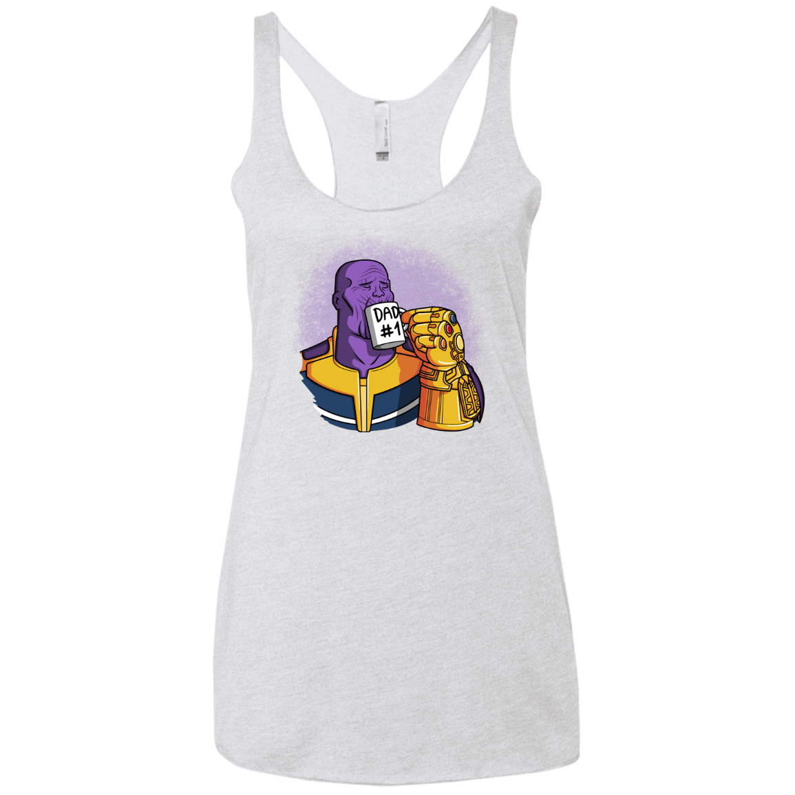 T-Shirts Heather White / X-Small Dad 1 Women's Triblend Racerback Tank