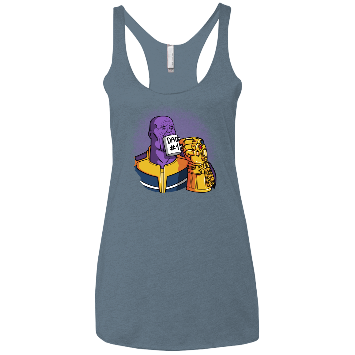 T-Shirts Indigo / X-Small Dad 1 Women's Triblend Racerback Tank