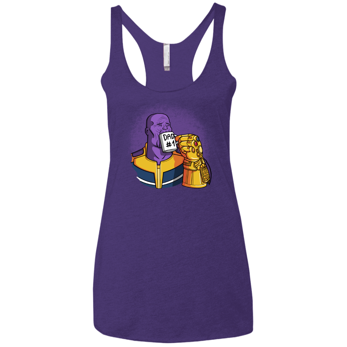 T-Shirts Purple Rush / X-Small Dad 1 Women's Triblend Racerback Tank