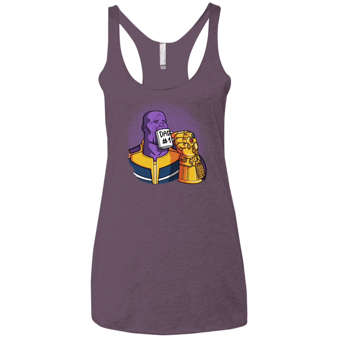T-Shirts Vintage Purple / X-Small Dad 1 Women's Triblend Racerback Tank