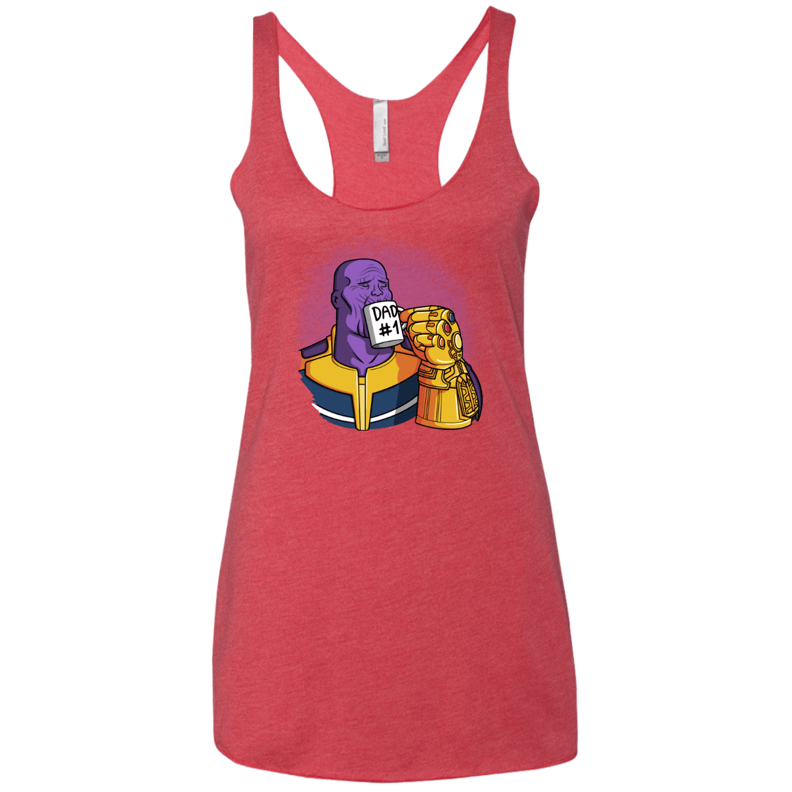 T-Shirts Vintage Red / X-Small Dad 1 Women's Triblend Racerback Tank