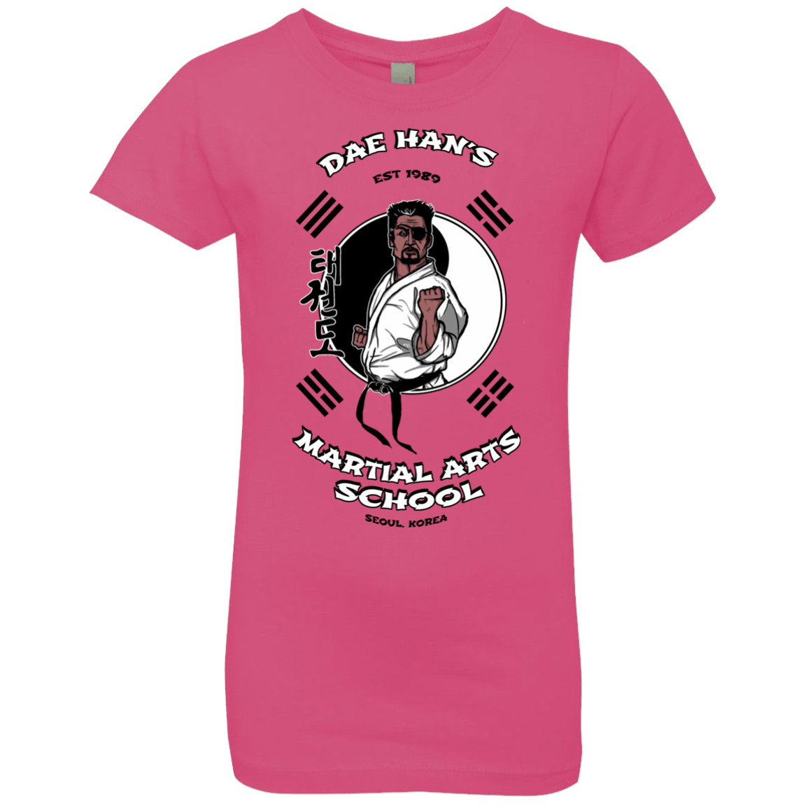 T-Shirts Hot Pink / YXS Dae Hans Martial Arts Girls Premium T-Shirt