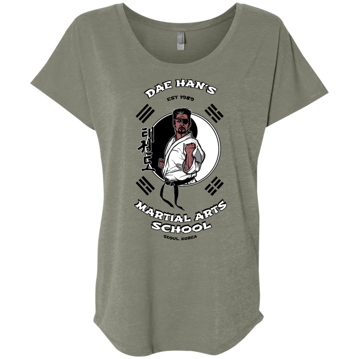 T-Shirts Venetian Grey / X-Small Dae Hans Martial Arts Triblend Dolman Sleeve