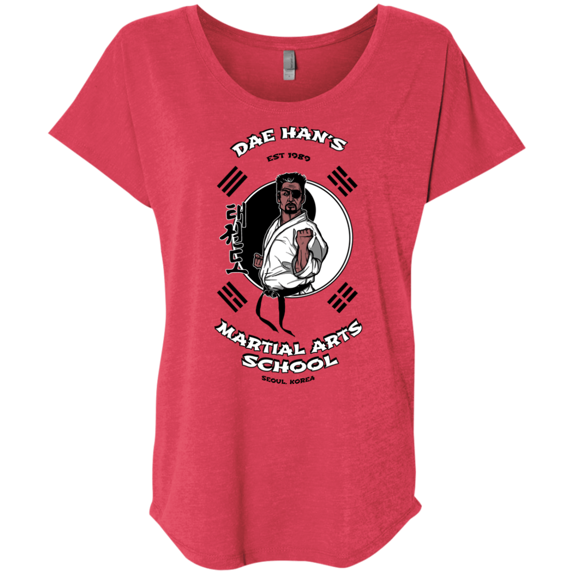 T-Shirts Vintage Red / X-Small Dae Hans Martial Arts Triblend Dolman Sleeve