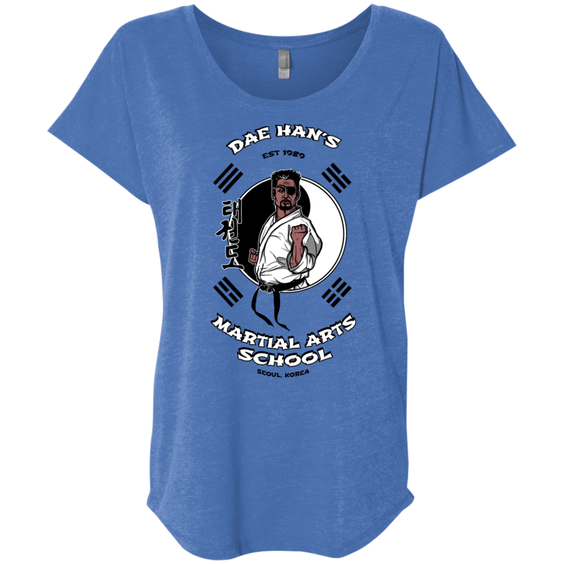 T-Shirts Vintage Royal / X-Small Dae Hans Martial Arts Triblend Dolman Sleeve