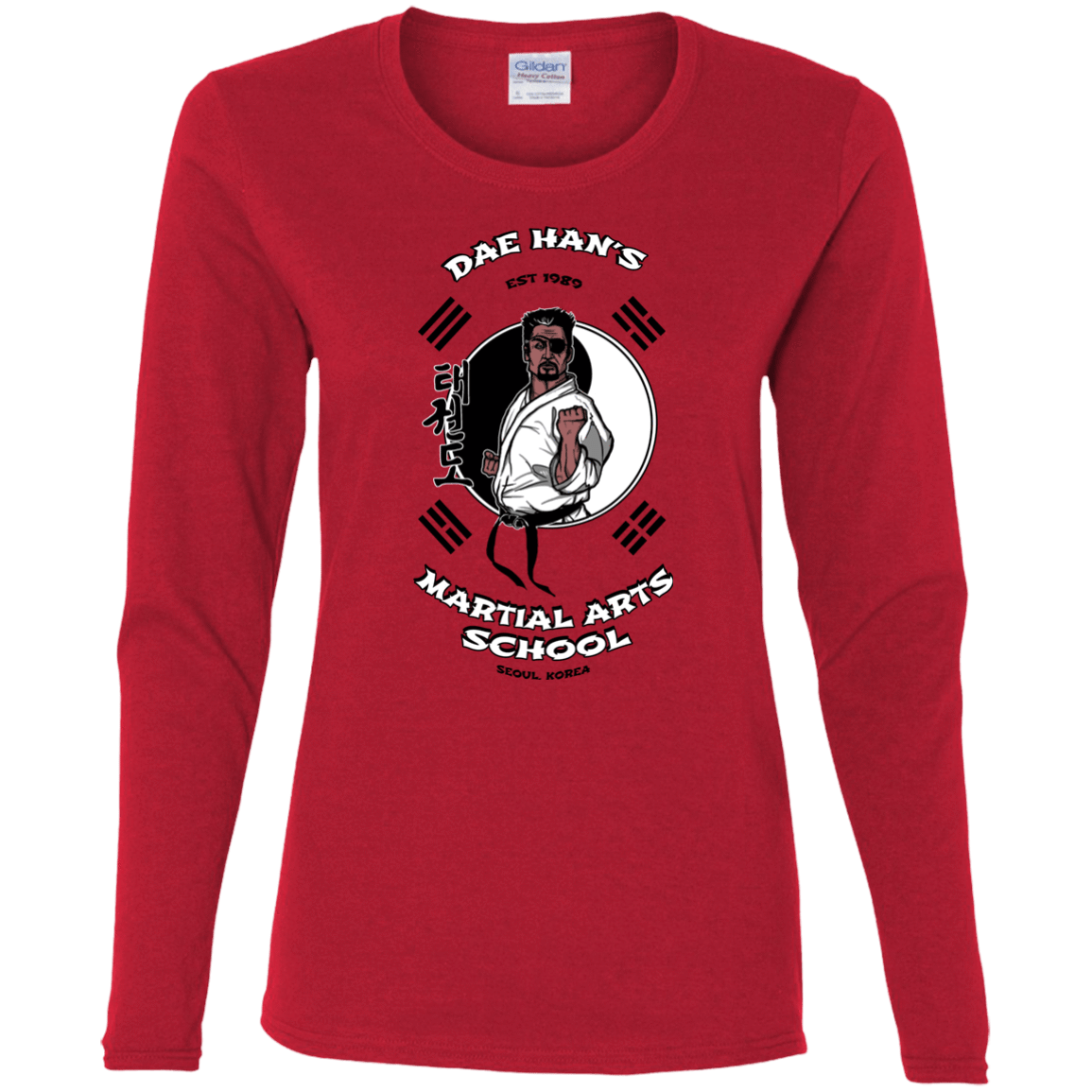 T-Shirts Red / S Dae Hans Martial Arts Women's Long Sleeve T-Shirt