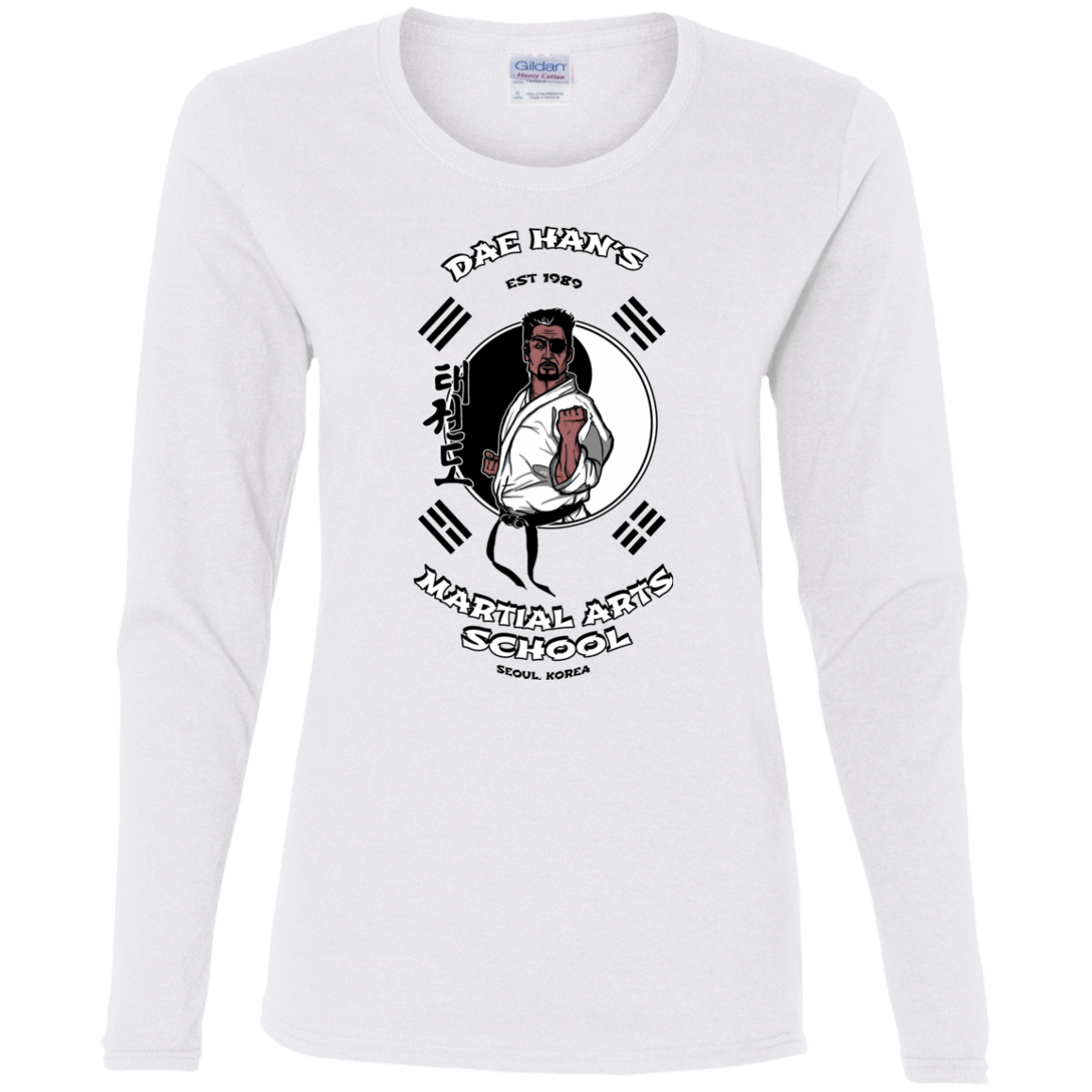 T-Shirts White / S Dae Hans Martial Arts Women's Long Sleeve T-Shirt