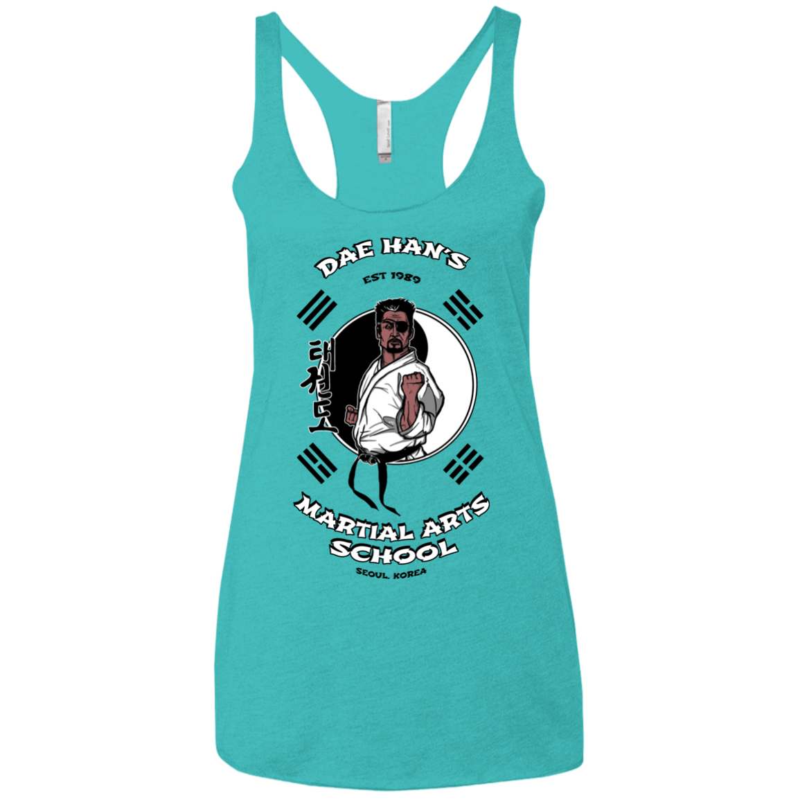 T-Shirts Tahiti Blue / X-Small Dae Hans Martial Arts Women's Triblend Racerback Tank