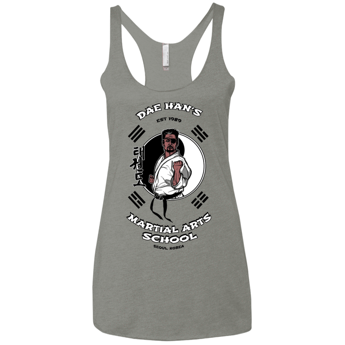 T-Shirts Venetian Grey / X-Small Dae Hans Martial Arts Women's Triblend Racerback Tank