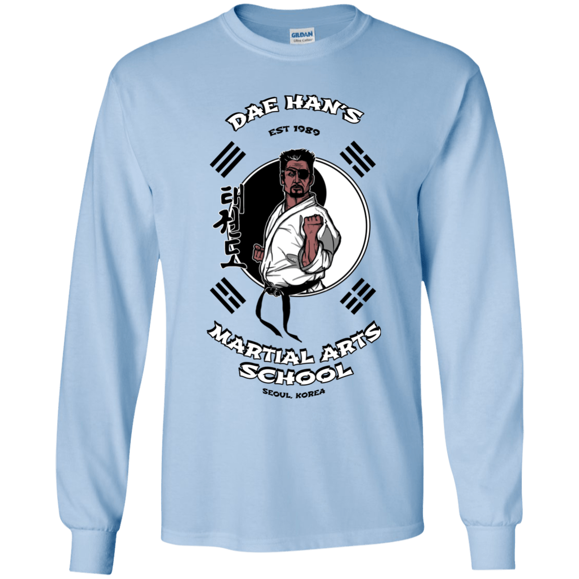 T-Shirts Light Blue / YS Dae Hans Martial Arts Youth Long Sleeve T-Shirt