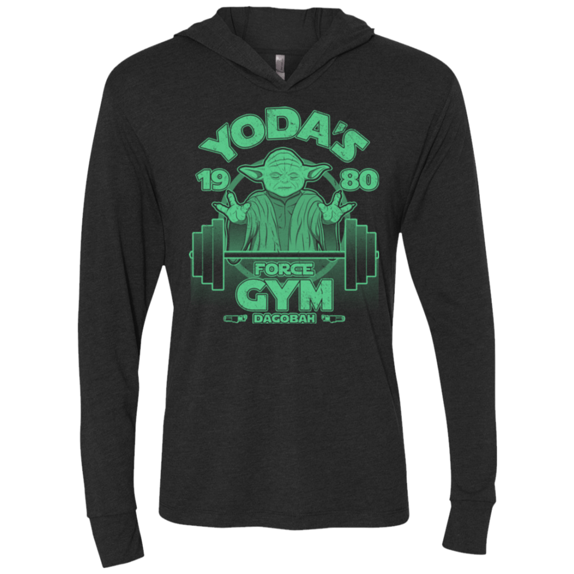 T-Shirts Vintage Black / X-Small Dagobah Gym Triblend Long Sleeve Hoodie Tee