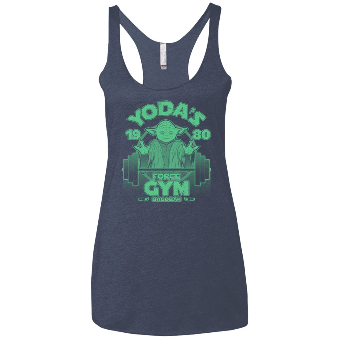 T-Shirts Vintage Navy / X-Small Dagobah Gym Women's Triblend Racerback Tank