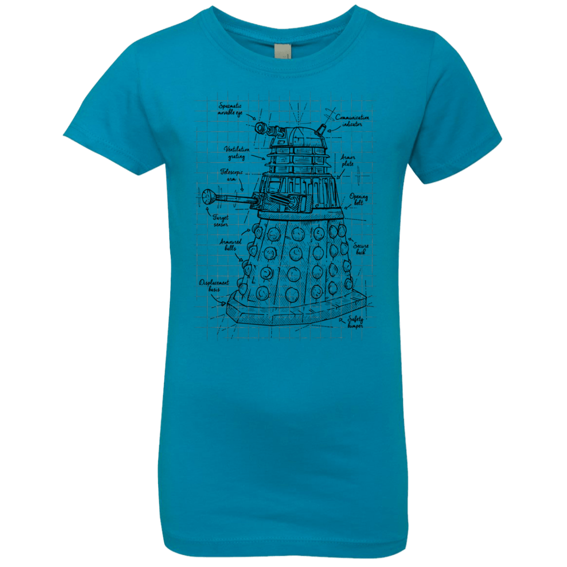 T-Shirts Turquoise / YXS Dalek Plan Girls Premium T-Shirt