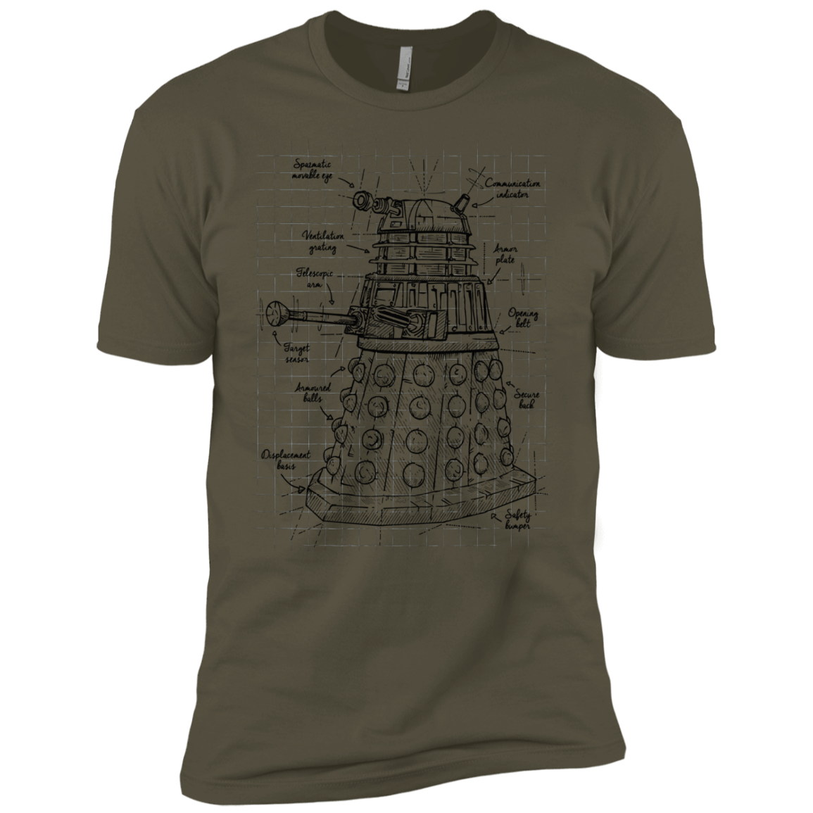 T-Shirts Military Green / X-Small Dalek Plan Men's Premium T-Shirt