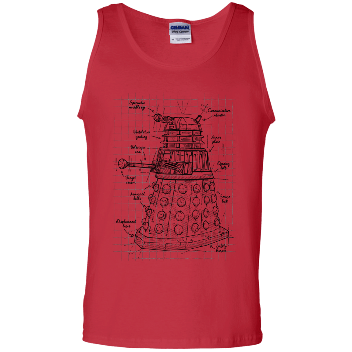 T-Shirts Red / S Dalek Plan Men's Tank Top