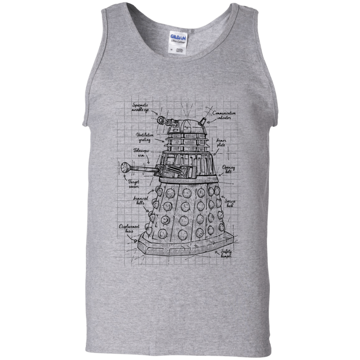 T-Shirts Sport Grey / S Dalek Plan Men's Tank Top