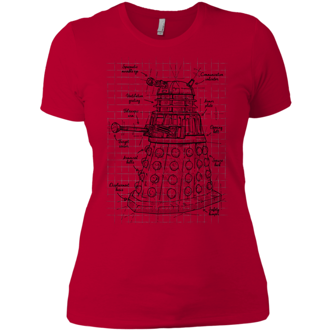 T-Shirts Red / X-Small Dalek Plan Women's Premium T-Shirt