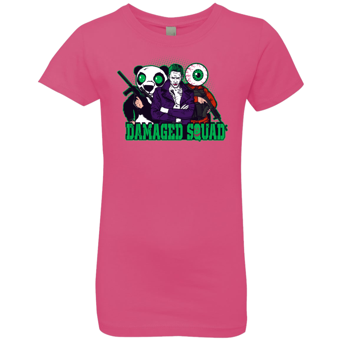 T-Shirts Hot Pink / YXS Damaged Squad Girls Premium T-Shirt