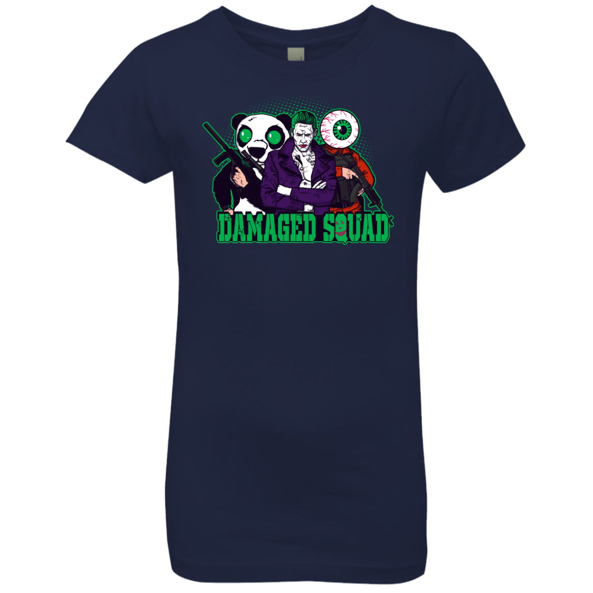 T-Shirts Midnight Navy / YXS Damaged Squad Girls Premium T-Shirt