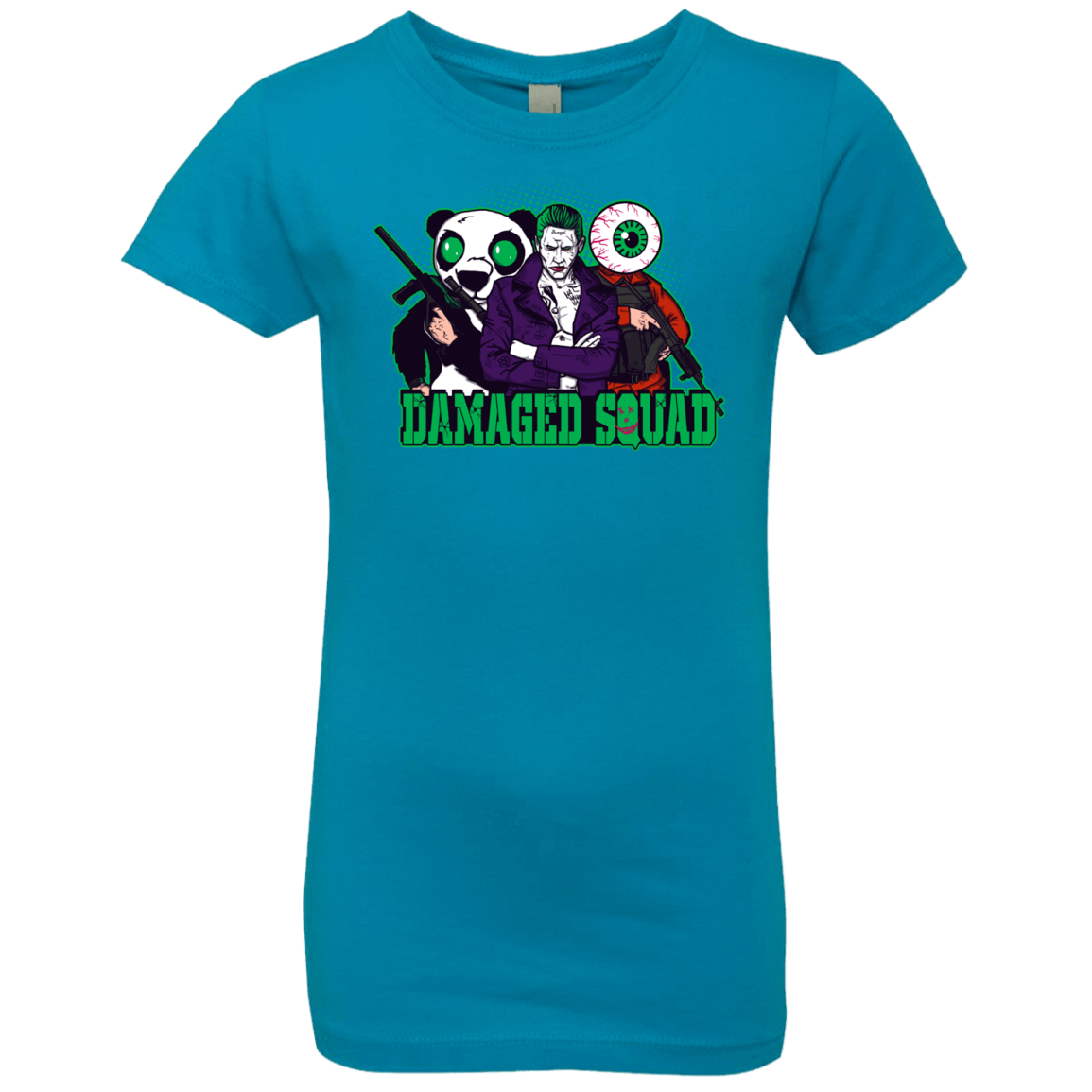 T-Shirts Turquoise / YXS Damaged Squad Girls Premium T-Shirt