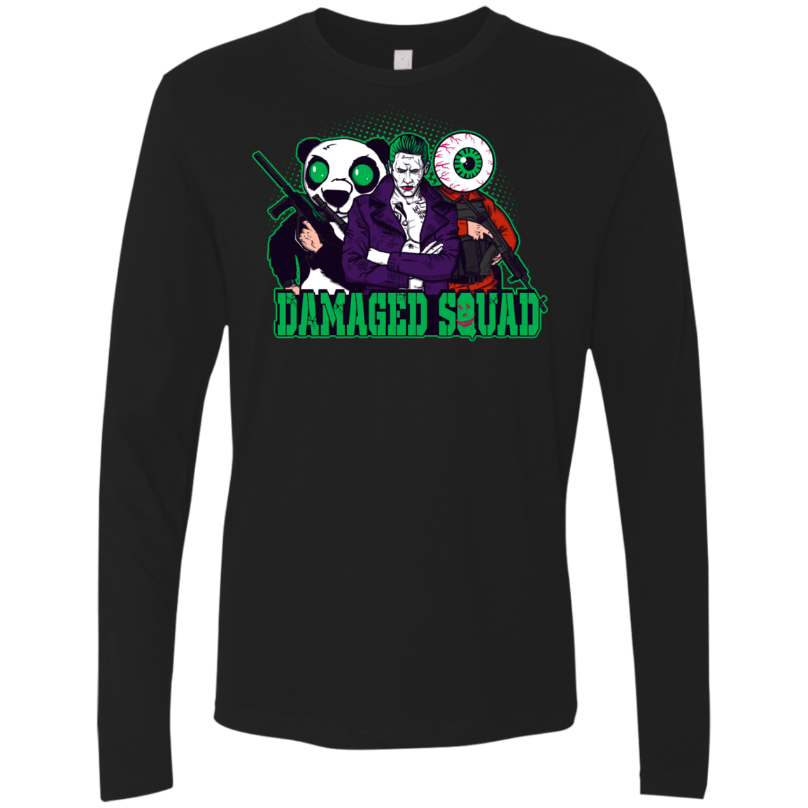 T-Shirts Black / Small Damaged Squad Men's Premium Long Sleeve