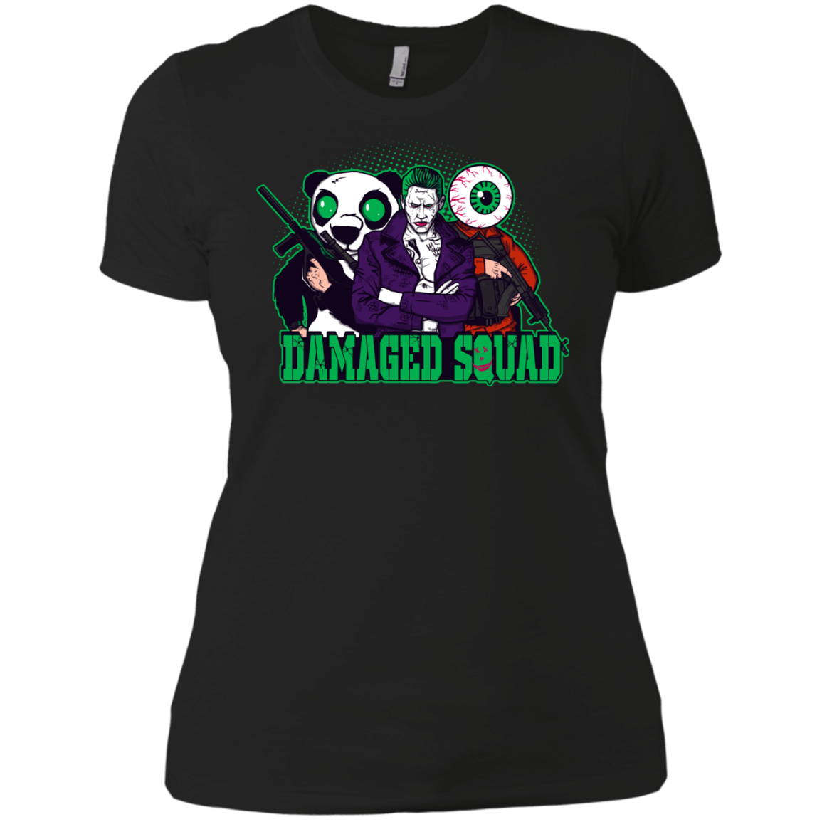 T-Shirts Black / X-Small Damaged Squad Women's Premium T-Shirt